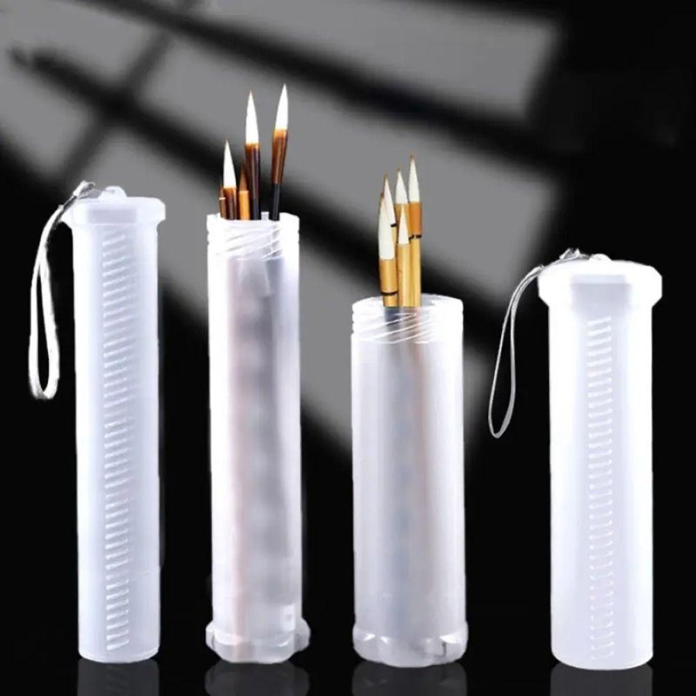 Translucent Pen Holder Extendable Brush Pencil Holder New Artist Storage Tube Watercolor Supplies