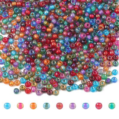 Tschechische Kristallglasperlen, spezielle Farbe, gefärbter Kern, Illusions-Rocailles für Ohrringe, Armbänder, DIY-Schmuck, Bastelzubehör, Herstellung