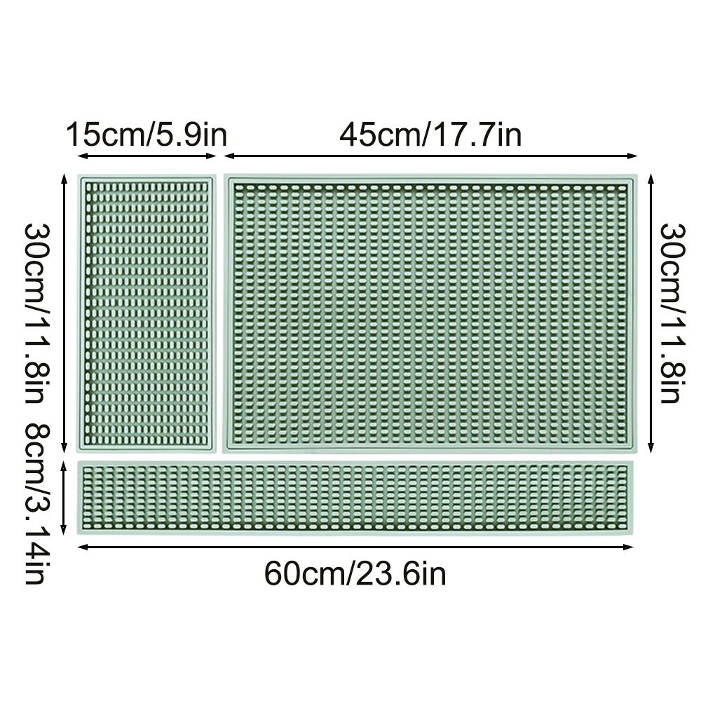 Household Non-Slip Bar Kitchen Drain Mat Bowl Plate Table Insulation Mat Multi-Size Coffee Machine Table Surface Anti-Hot Mat