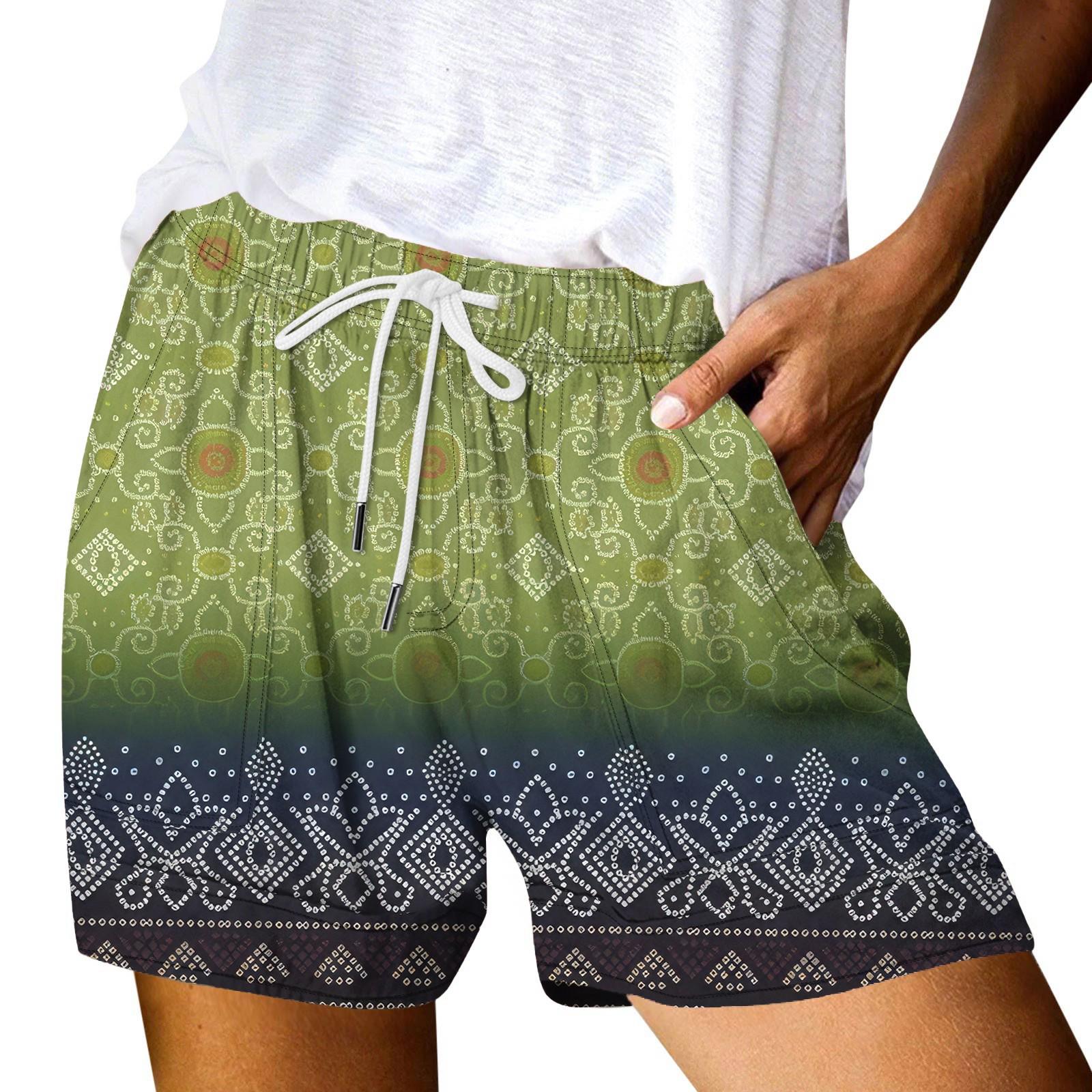 

Женские повседневные летние эластичные пляжные шорты с принтом повседневные шорты L