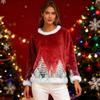 Women's Casual Fleece Sweatshirt  Long-Sleeve Round  Neck Casual Comfortable Loose-Fit Lightweight Women's Flannel Sweatshirt