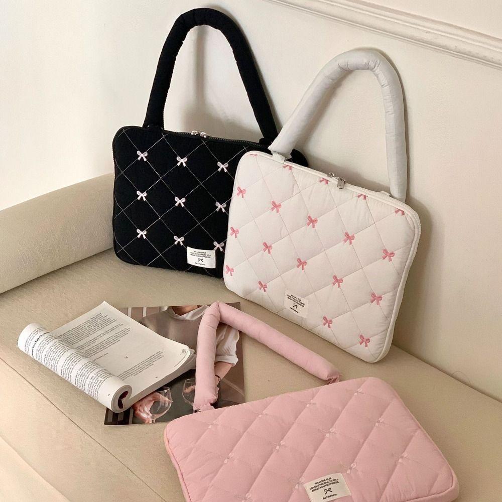 Bowknot Tablet Sleeve Case Large Capacity Laptop Handbag New Laptop Shoulder Bag