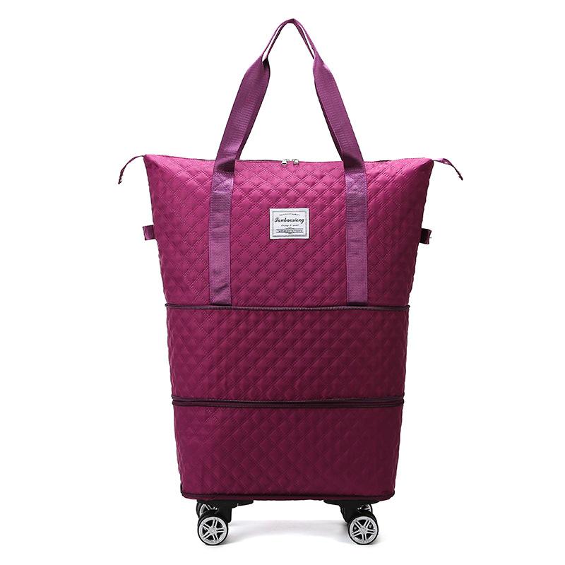 Travel bag Large capacity roller Birth waiting accommodation Fitness storage Clothing bag Rhombus travel portable hand bag