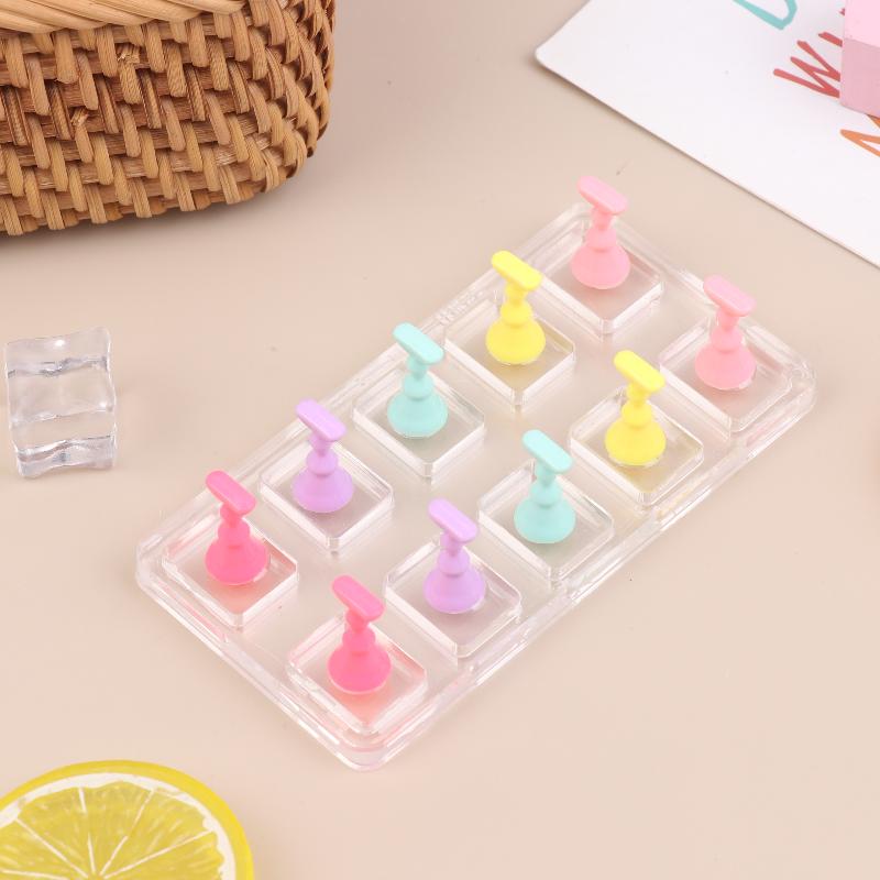 1 Set Non-Magnetic Nail Display Acrylic Nail Display Stand Tips Holder Nail Practice Stand Fingernail Diy Manicure Stand Tools
