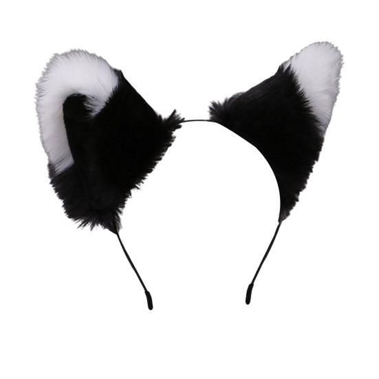 Women Hairband Cute Lolita Simulated Anti-slip Hair Accessories Photograph Prop Cosplay Party Plush Fox Cat Ears Hair Hoop Party Supplies