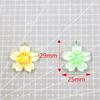 Transparent Cherry Blossom Plant Charms - 6 Colors, 25x29mm Five-Petal Resin Flower Pendants