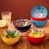 Bohemian Rice Bowl Home Creative Personality Ceramic Bowl High Appearance Level Retro Noodle Bowl Eating Rice Small Bowl