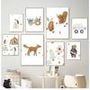 Cartoon Bear Squirrel Fox Hedgehog Spaceship Wall Art Canvas Painting Boho Posters And Prints Wall Pictures Baby Kids Room Decor