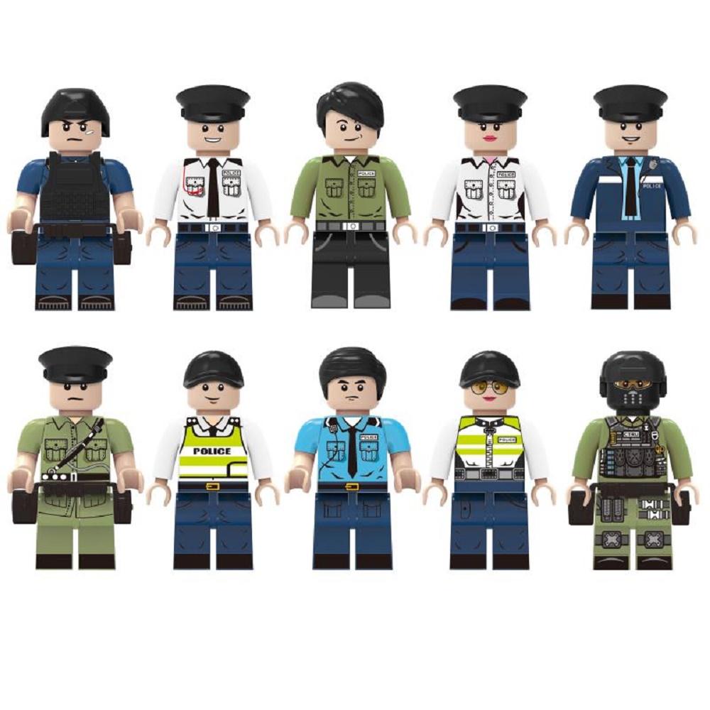 SWAT City Police Special Forces Moc Modern Army Soldier Sets Minifigure MOC Assembly Army Building Block Bricks Toys