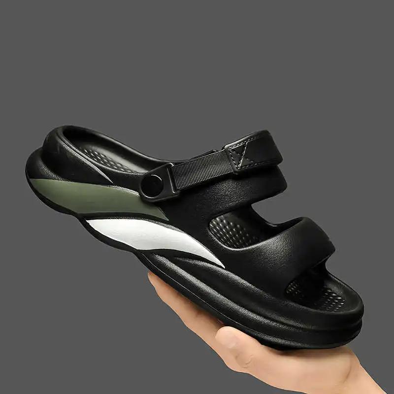 Round Nose Autumn-spring Sport Men's Shoes Sandals For Men Original Slippers For Men Sneakers Outside New Year's Wide Foot