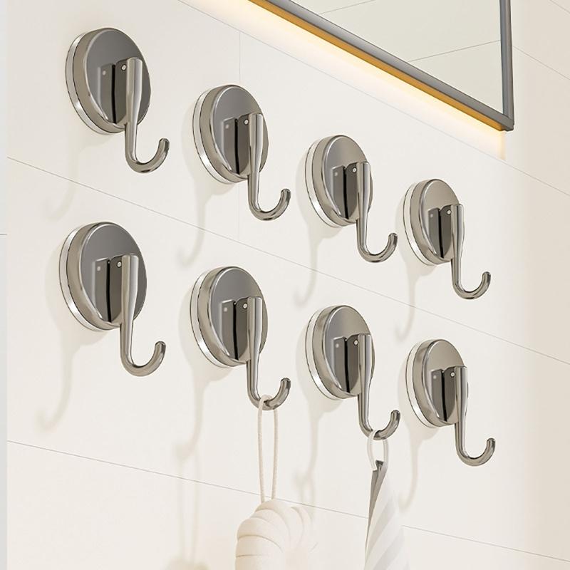 Easy Installs Suction Hook Holders ABS Not Drill Suction Hook Heavy Duty Adhesive Hook 57mm Diameter for Bathroom Kitchen