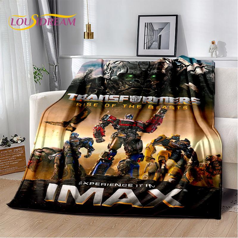 HD Cartoon T-Transformers  Autobots 3D Soft Blankets,Keep Warm Throw Blanket for Picnic Beds Sofa Home Bedroom Gifts Kids Hiking