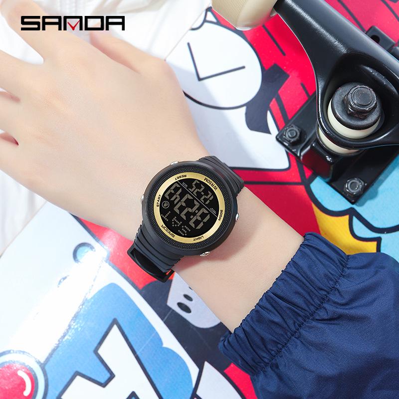 Sanda Multifunctional Unisex Digital Sports Watch – Waterproof, Fashionable, for Teen Students