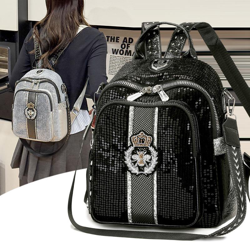 Rucsac Personalizat cu Paiete, Rucsac Versatil atât pentru Purtare Casual, cât și Formală, Geantă cu Un Singur Umăr și cu Două Umeri
