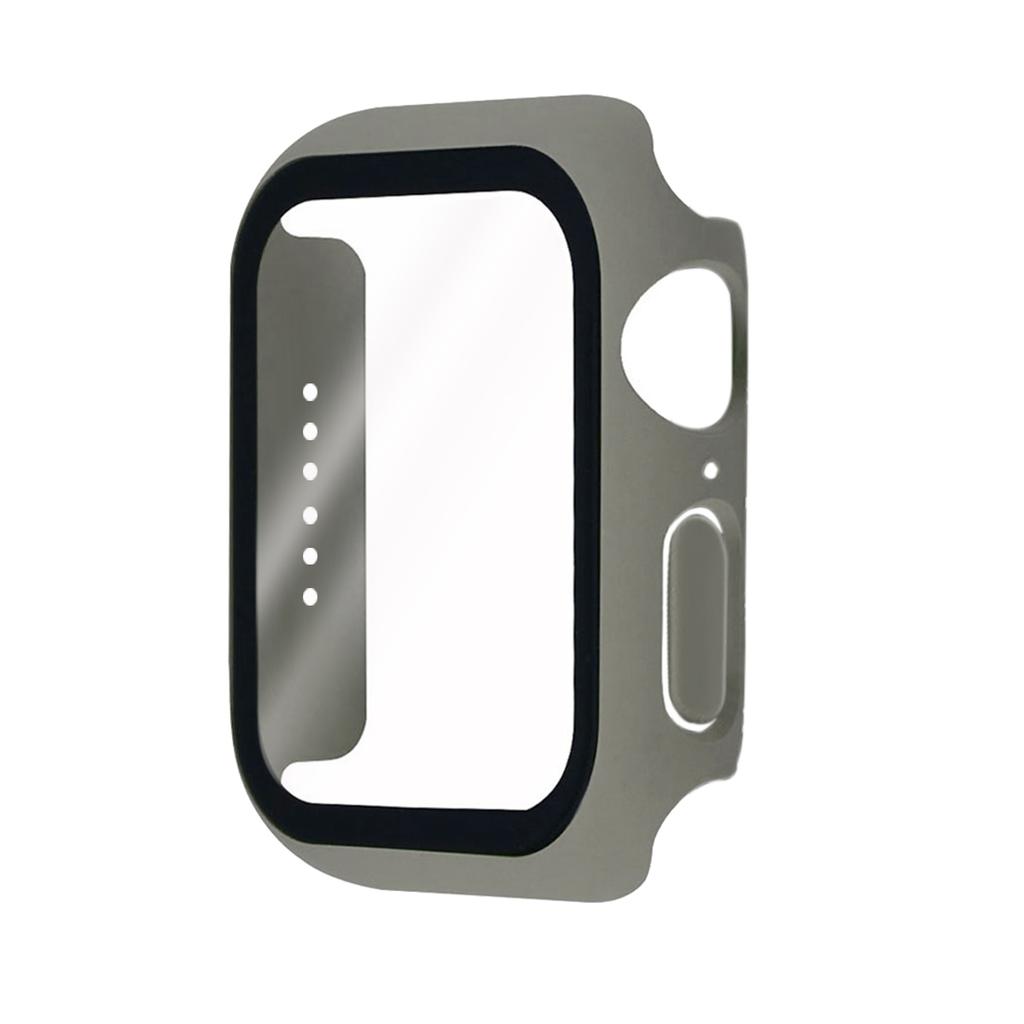 Tempered Glass+Cover for Apple Watch 49mm 46mm 45mm 44mm 42mm 41mm 40mm 38mm PC Bumper Screen Protector Case iWatch Series 1-11 7