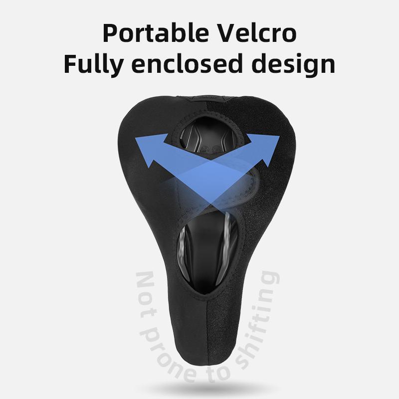 ESLNF Breathable Comfort Bike Saddle Cover - Rebound Silicone Foam Seat Cushion with Rain Cover, MTB Road Cycling Accessories
