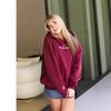 Loose Hooded Sweatshirt Women's Retro Letter Printed Casual Pullover Top