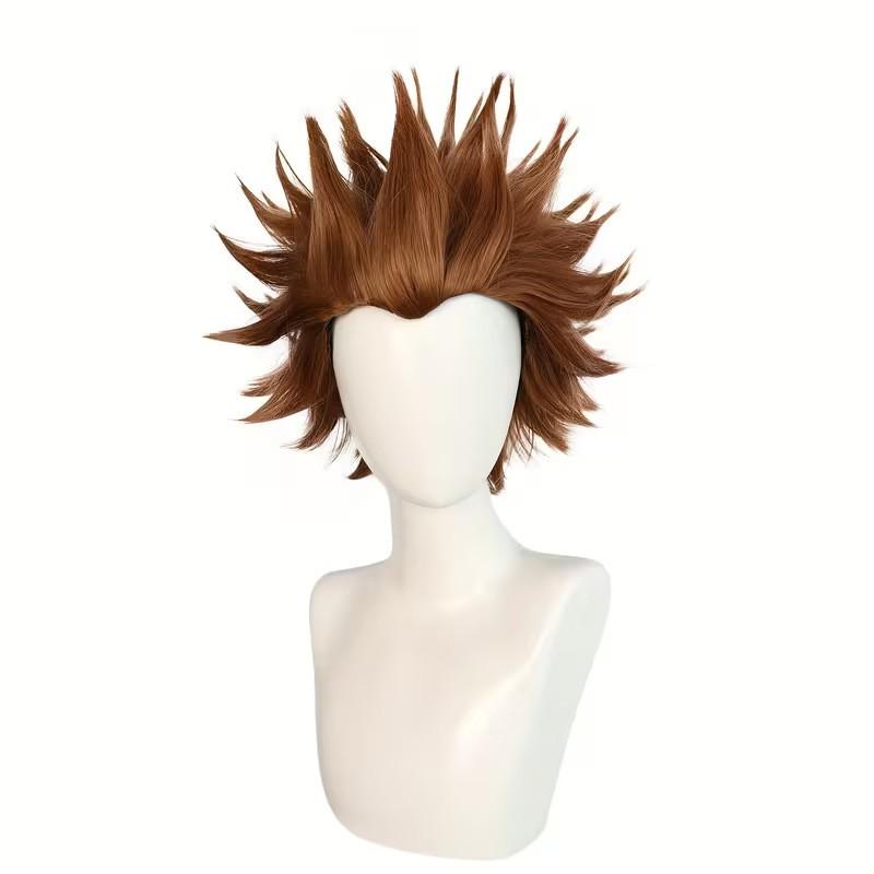 Cosplay Wreck-It Ralph Wig Men Short Spiky Brown Full Head Costume Party