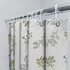 White Greenery Bath Shower Curtain Waterproof Decorative Polyester Fabric 3D Printed Customizable Home Decor Bathroom Decor Wind