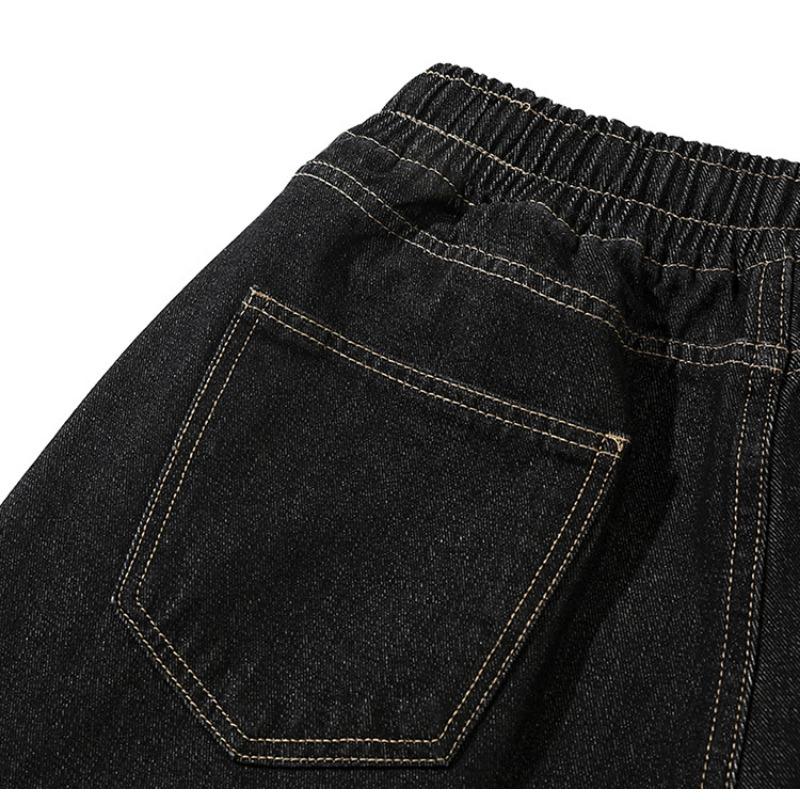 Light Blue Washed Men's Jeans Straight Leg Wide Leg Thin Summer Casual American Retro Loose Fit Long Pants