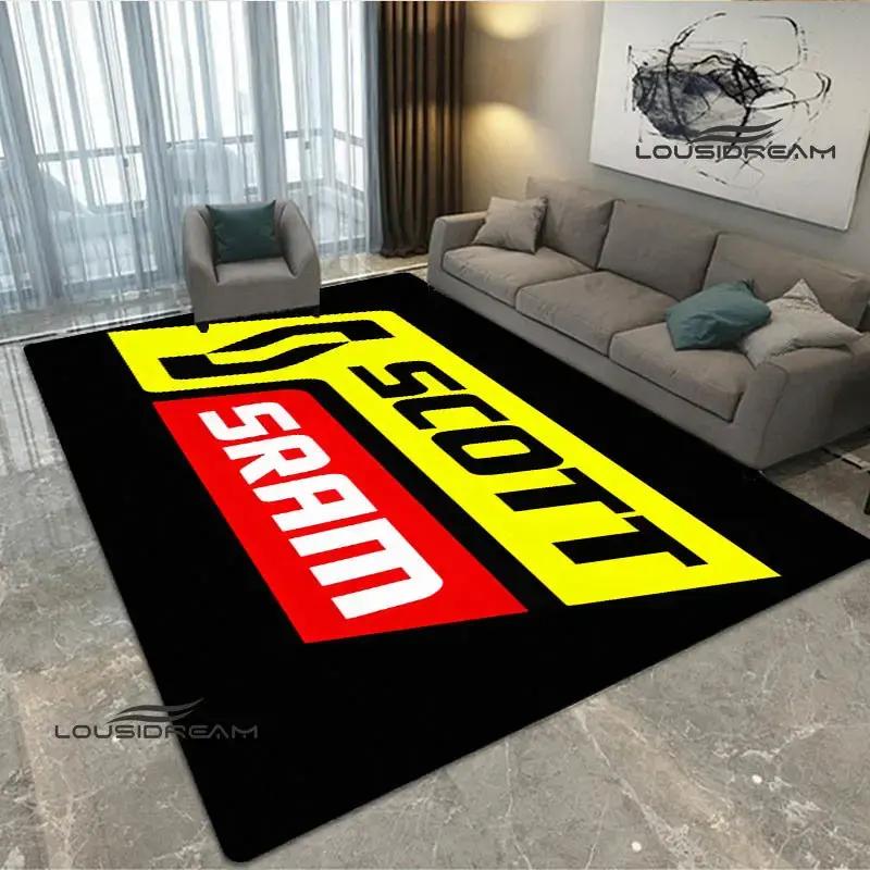 3D Bicycle brand logo printed carpet fashion home decoration non-slip carpet photography propsmal area rug birthday gift