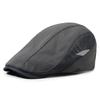 Vintage Solid Color Newsboy Caps Sun Protection Mesh Breathable Beret Hats Adjustable Peaked Hat Women