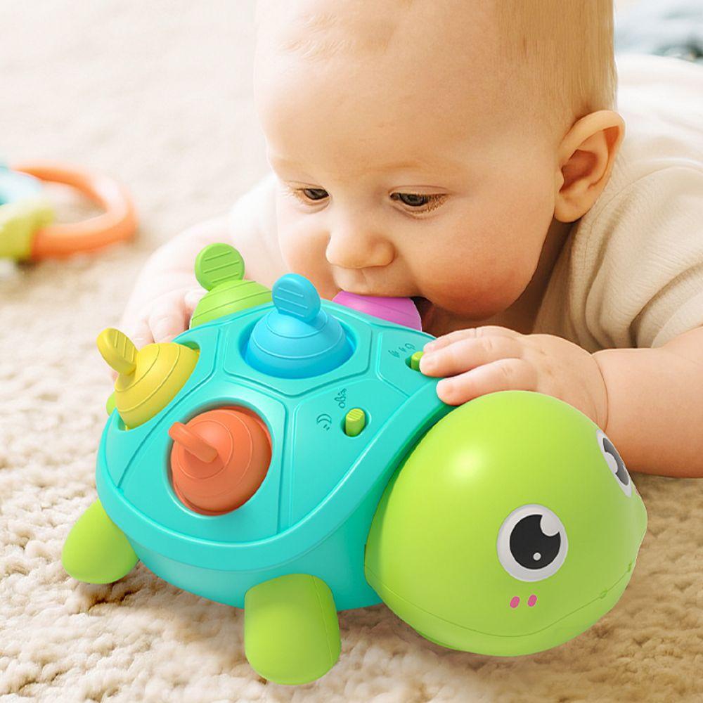 Flat Ground Escape Moving Walking Turtle Automatic Sensing Crawling Turtle Toys For Babies