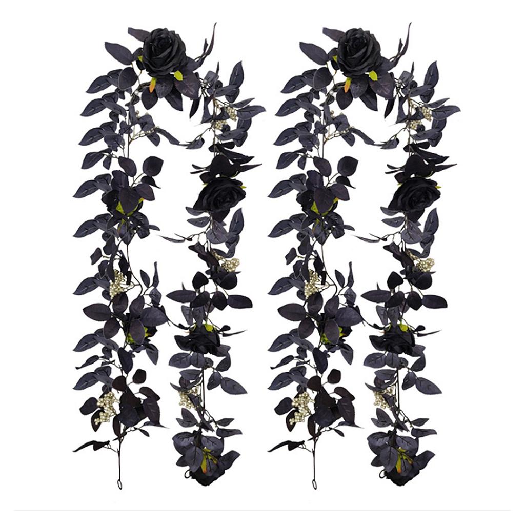 Künstliche Rosenranke Dekorative Hängeblumengirlande für Halloween-Festival-Dekor 180cm