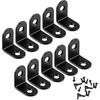 Roczential 10-Piece Set of Small Angle Brackets, Stainless Steel L-Shaped Shelf Brackets, Anti-Tip L-Shaped Right-Angle Brackets for Repairing Wooden