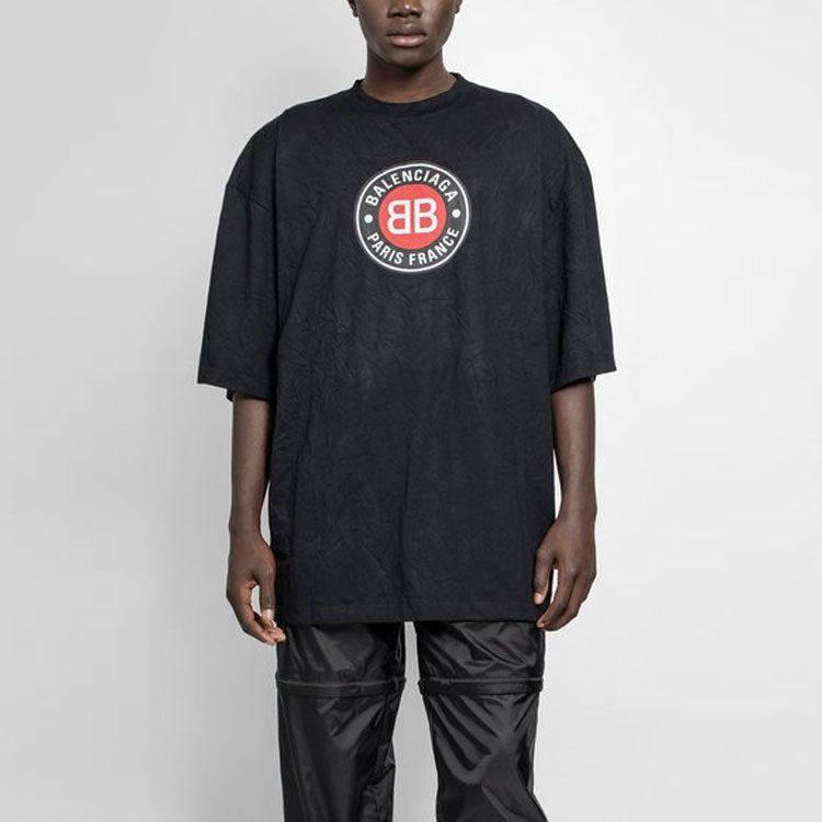 Balenciaga T Shirt Regular Fit Men's Black 641614TJV761000