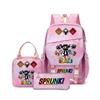 Around the box, elementary school bag sprunki cartoon backpack three-piece set D