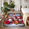 Christmas Printed Square Area Rug Soft Non Slip Floor Carpet For Bedroom Holiday Gift