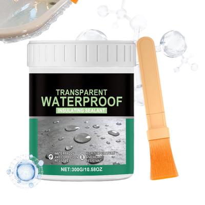 Transparenter wasserdichter Dichtstoff 300g Unsichtbares klares wasserdichtes Dichtstoff-Set für Dach Holz Metall Boden Wand Keller Dusche Terrasse