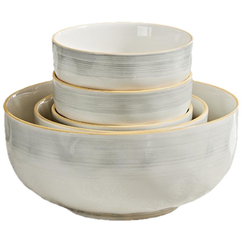 Nordic Style Ceramic Dinnerware Set 6 Person, 31 Piece Set