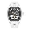Men's transparent fashion watch barrel-shaped fully automatic trend luminous waterproof mechanical watch
