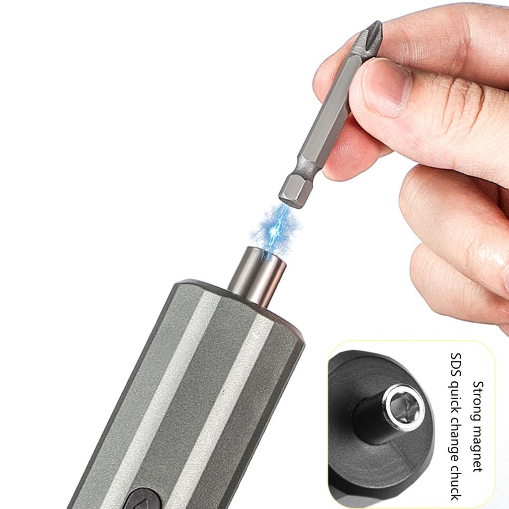 Cordless Electric Screwdriver Home Screwdriver with Magnetic Tip Work Light USB Rechargeables for