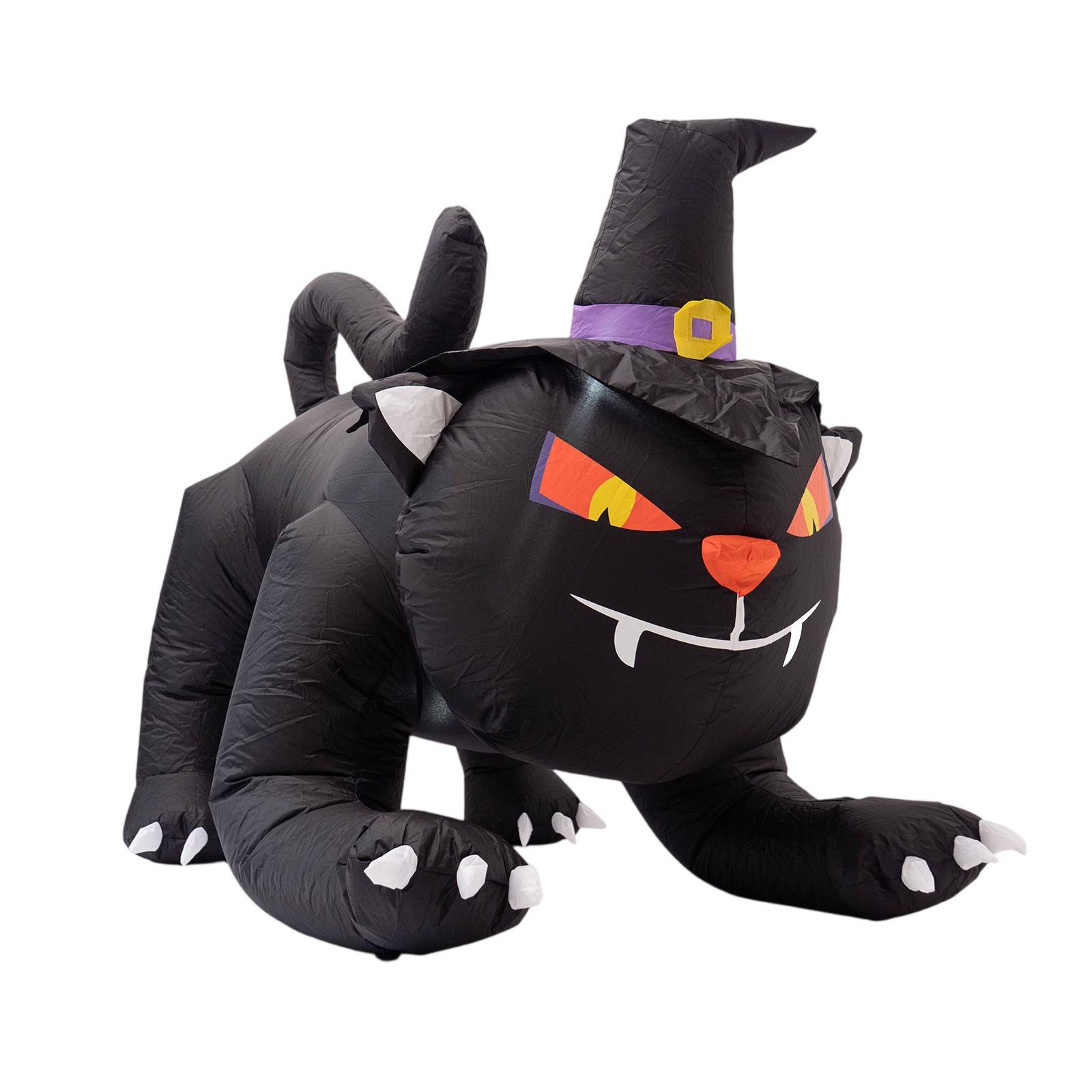 

Halloween Large Inflatable Belt = Witch Hat Luminous Plug Electric Model Outdoor Garden Decoration Pendant