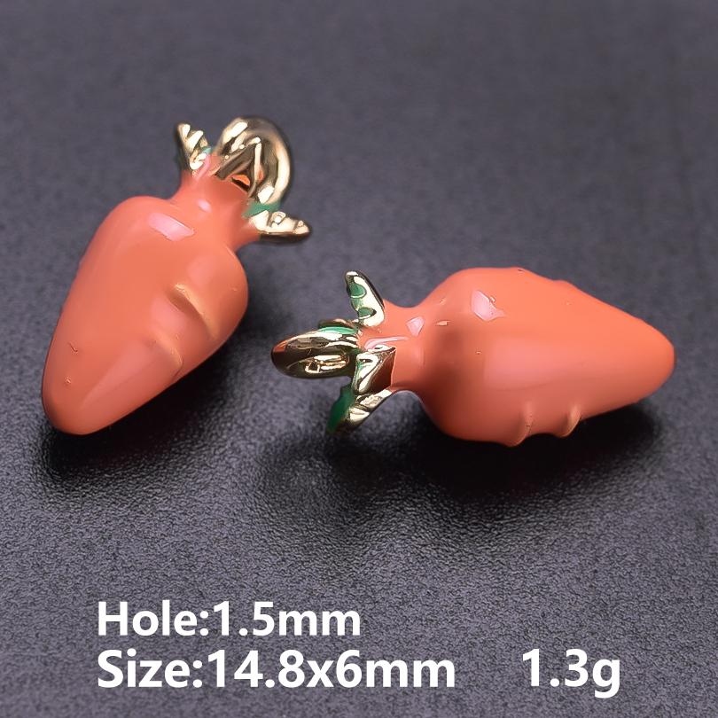 5pcs/Lot Cute Three-Dimensional Fruit Charm Enamel Cherry Mushroom Strawberry Pendants For Jewelry Making Supplies Banana Charms