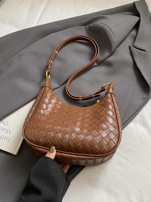 Sac à bandoulière tissé polyvalent pour femmes 2025 - Style dumpling à la mode pour les navetteuses