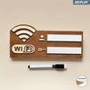 Rustic WiFi Password Sign Vintage Erasable Board 2D Flat Wooden Plaque Durable Minimalism Wireless Network Indicator