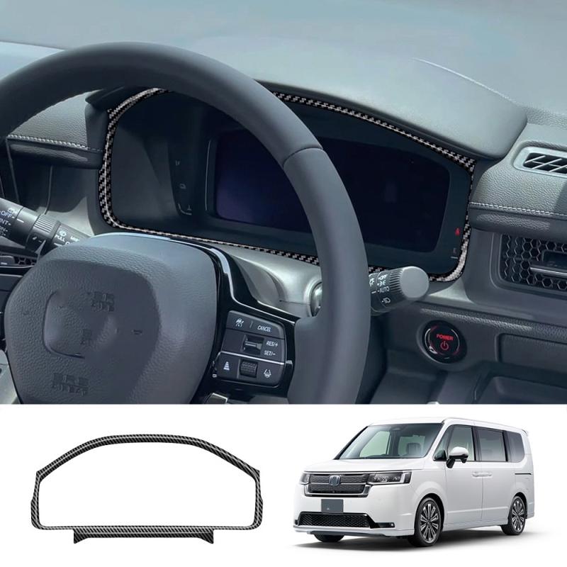 For Honda Stepwgn Spada RP8   2024 ABS carbonfiber Dashboard trument Display Panel Decorative Ring Cover Trim Sticker ABS carbonfiber