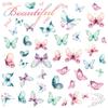 Watercolor Butterfly Wall Stickers, Self-Adhesive Decals for, Kindergarten, Window and Glass Decor