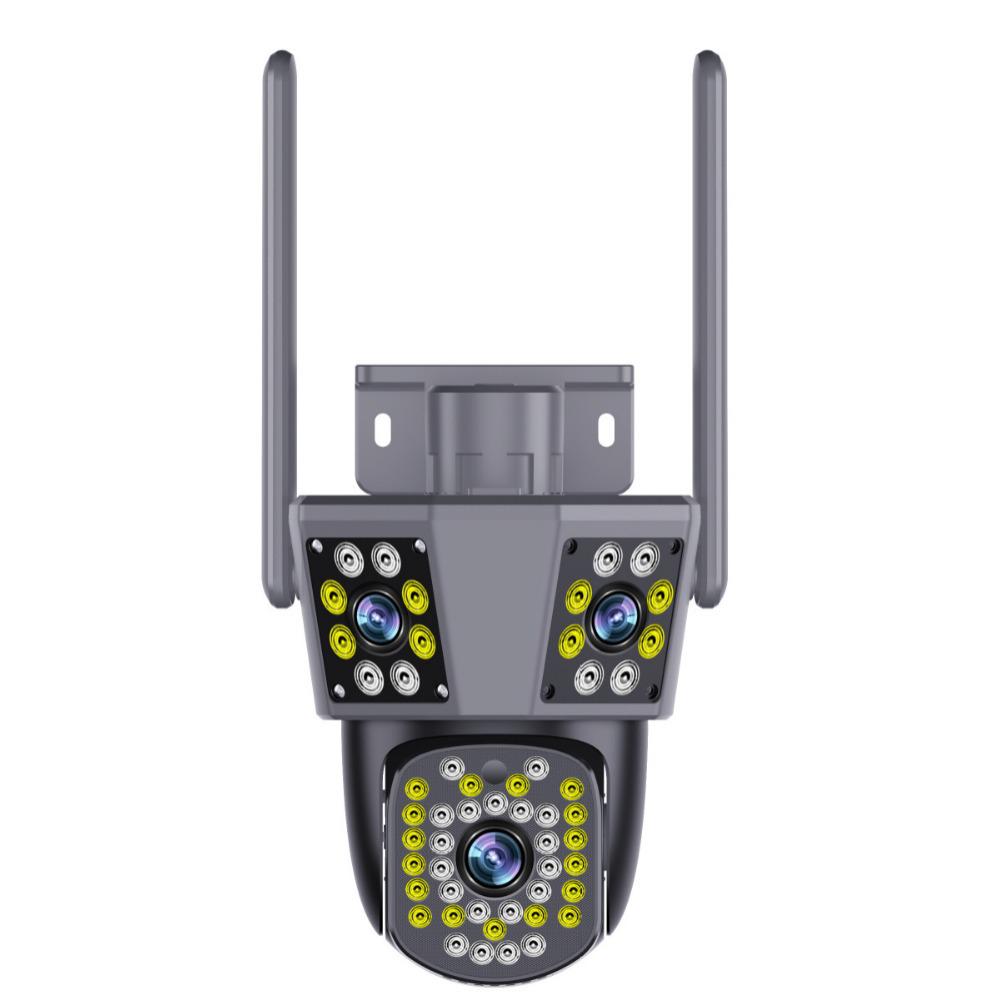 Triple-Lens, Tri-Screen Full-Color Night Vision Outdoor Waterproof Wireless HD Camera