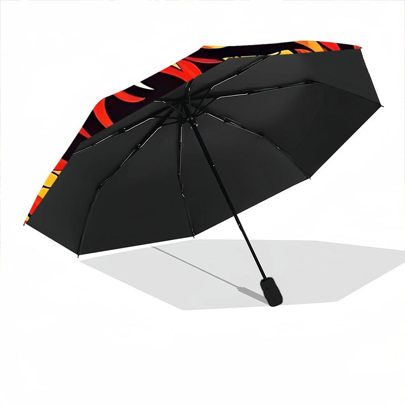 1pc Dragon Pattern Automatic Open/Close Umbrella, Umbrella with Cartoon Design, Portable Compact Umbrella for Men & Women, Good Holiday Gift