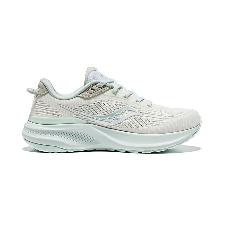 Saucony Puff 2 Comfortable Trendy Versatile Cushioning Low-Top Marathon Running Shoes Women sneaker White Green S18220-1