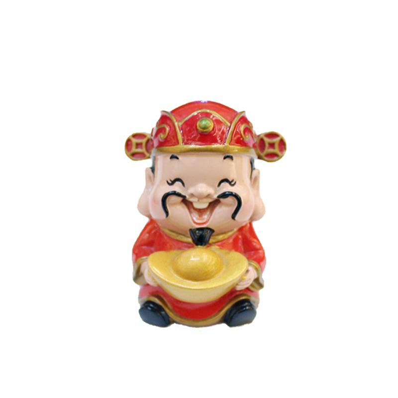 Resin God Of Wealth Mascot Feng Shui God Of Wealth Statue Office Supplies Crafts