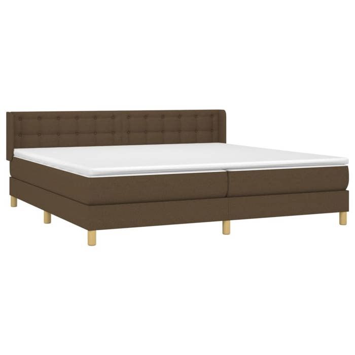 Maison Exclusive - Sommier à lattes de lit avec matelas Marron foncé 180x200 cm