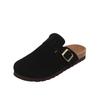 Women's Flat Cork Clogs Shoes Fashion Closed Toe Suede Platform Slippers for Women Outdoor Casual Slides Shoes Zapatos