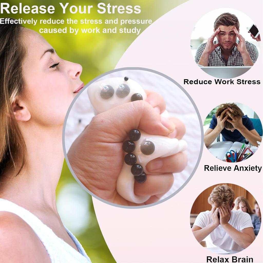Vierkante Skin Picking Squishy Fidget Speeltjes, Puk Prikken Sensorisch Speelgoed voor Stressverlichting, Knijp Puk Speeltjes voor Volwassenen