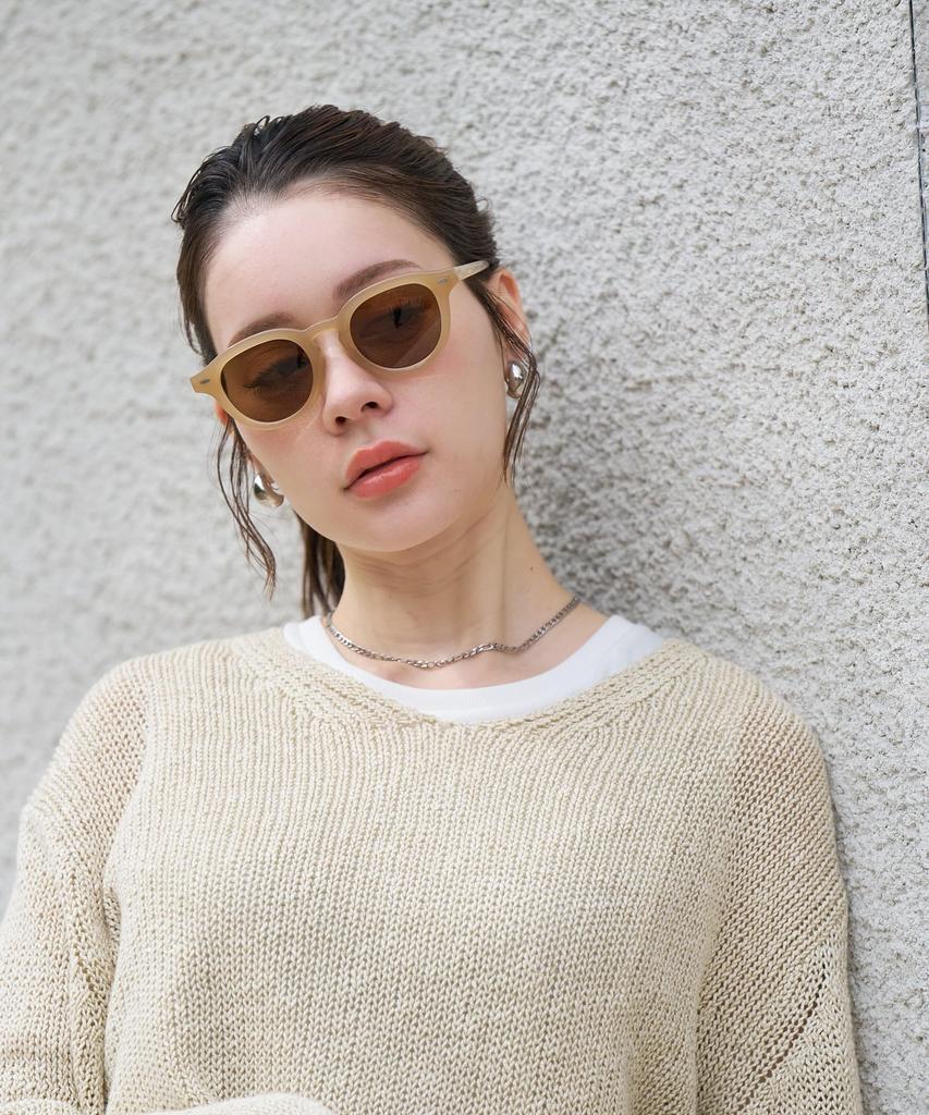 [Zoff] [WEB Exclusive] SUNCUT Glasses  UV 100% CUT Wellington-style Sunglasses (Brown (Beige) - ZL261G0941C1)